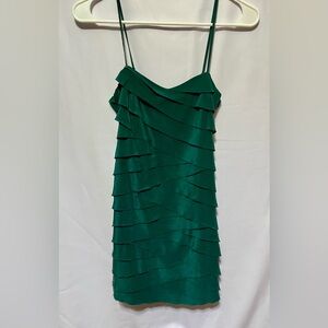 Forever 21 Emerald Green Layered Mini Dress